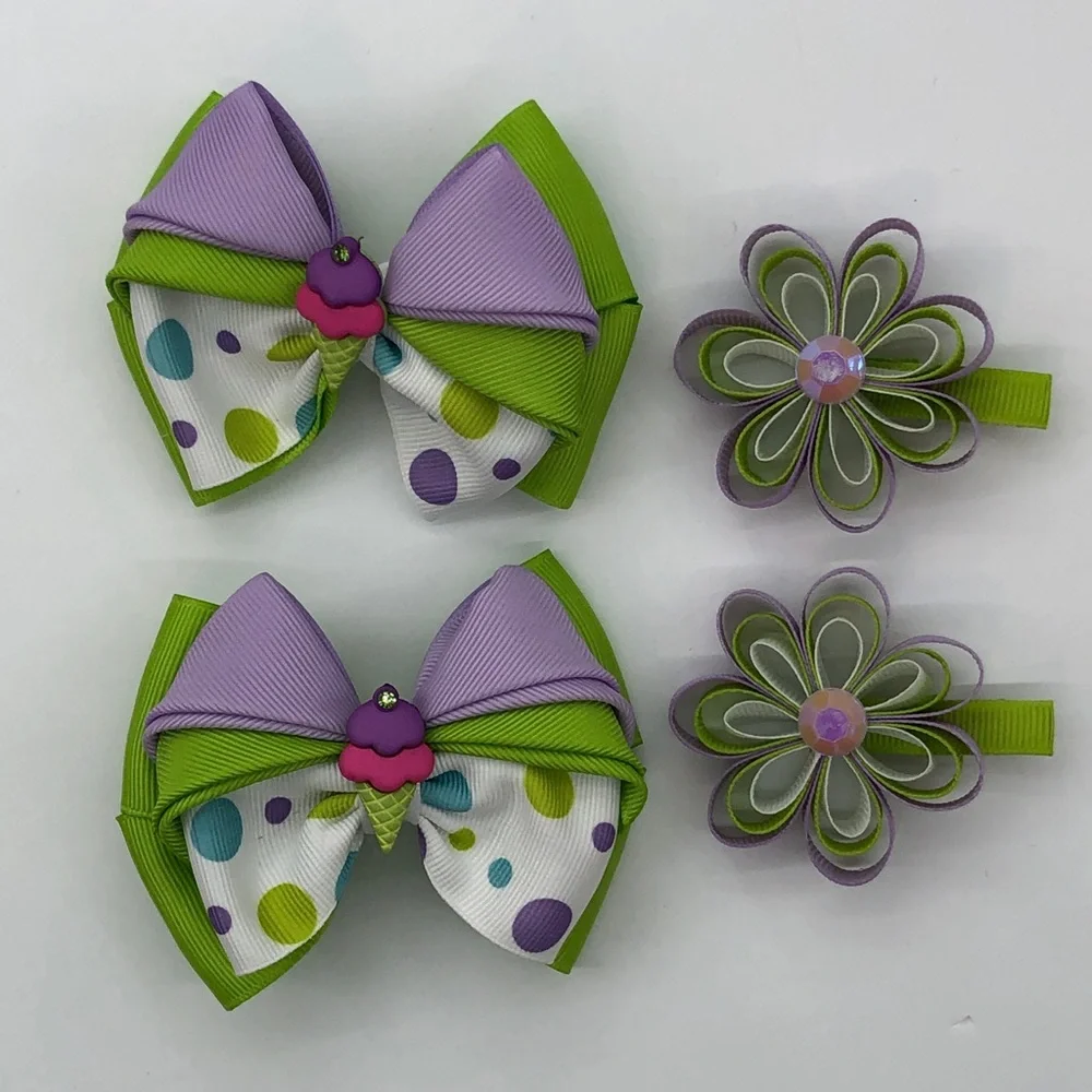 Hair bows (set of four)